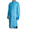 CPE Blue Disposable Gown with Thumb Holes x 15