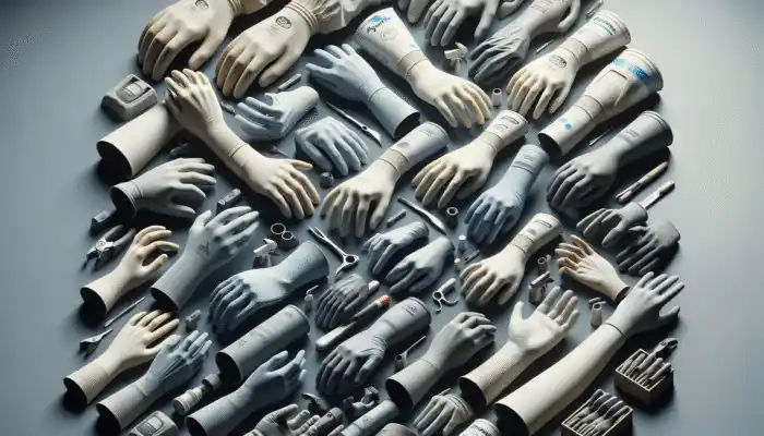 Trusted polythene gauntlet gloves from Aurelia, SafeHands, Medline, showing durability, comfort, and grip.