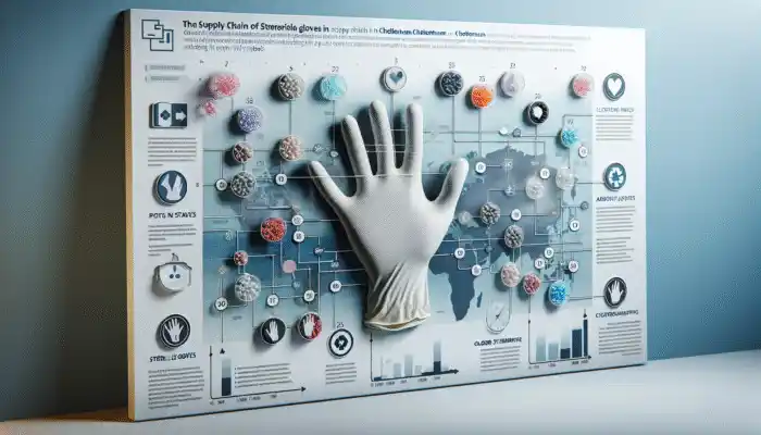 Infographic detailing Cheltenham's sterile gloves supply chain with expert analysis and data visualizations.