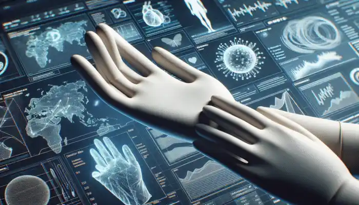 Powder Free Vinyl Gloves in Fleetwood: Close-up of powder-free vinyl gloves in medical setting, smooth and comfortable, reducing allergic reactions.