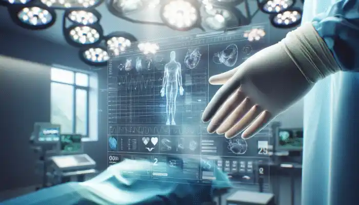 Elbow Length Latex Surgical Gloves: Surgeon in elbow-length latex gloves performing surgery, highlighting gloves' flexibility and protection.