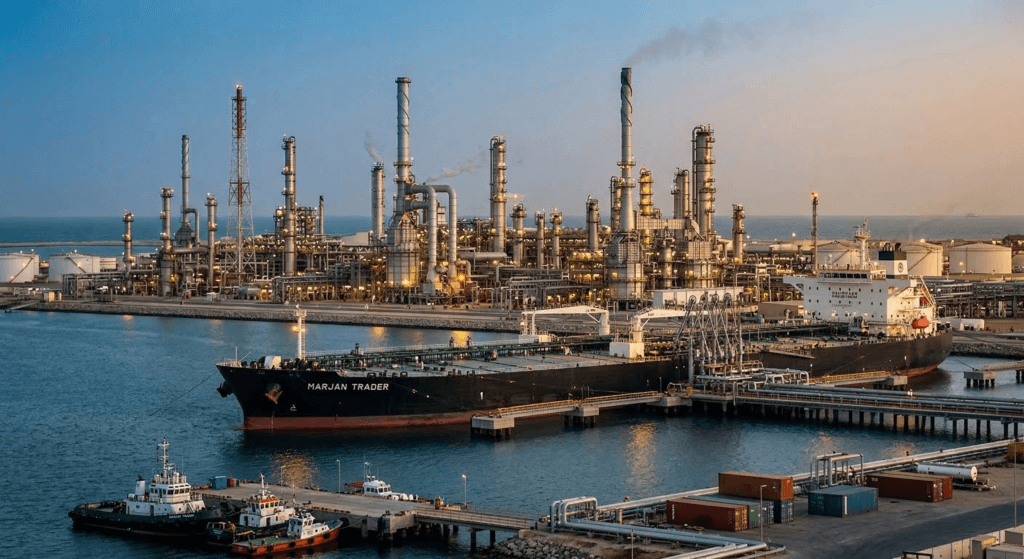 Oil refinery supplying petrochemical
