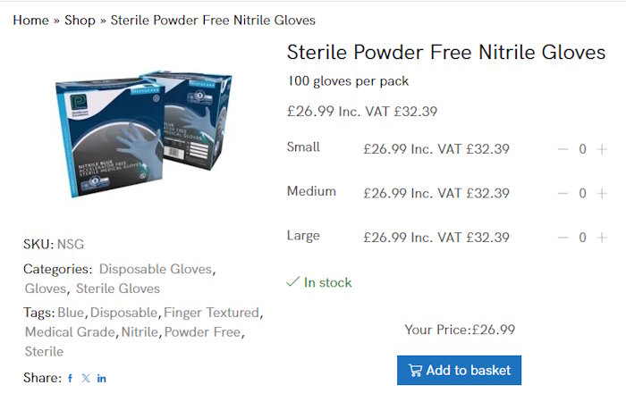 Sterile Nitrile Gloves in York