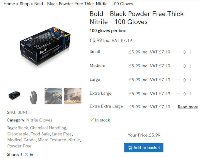 Thick Nitrile Gloves in Newbury